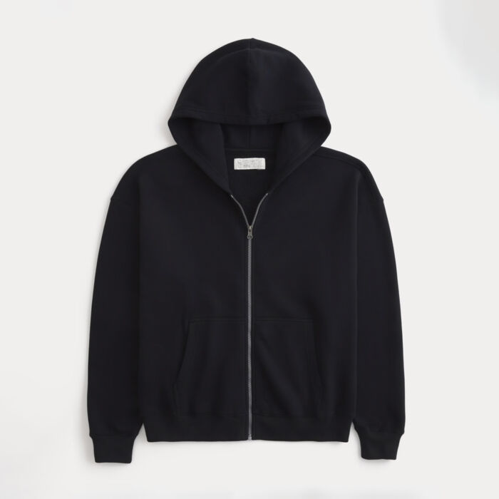 Boxy Zip-Up Hoodie